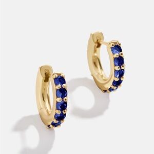 NWOT BAUBLEBAR 18K Gold Birthstone Huggie Earrings